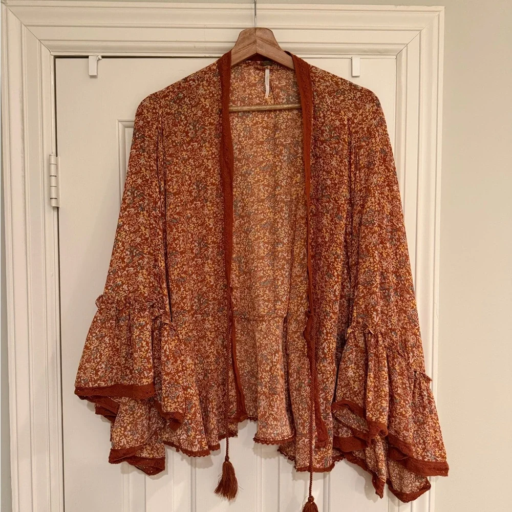 Free People Bohemian Kimono with Tassels - Picture 1 of 4